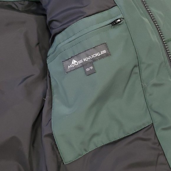 Moose Knuckles Round Island Blue Frost Fox Fur-Trim Down Jacket - Picture 4 of 10